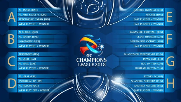 استقلال با الهلال، پرسپولیس با السد و تراکتور با الاهلی همگروه شد
