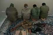 چهار متخلف شکار درشهرستان دشتی دستگیرشدند