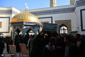مراسم تشییع و تدفین 2 شهید گمنام در دانشگاه آزاد تهران جنوب