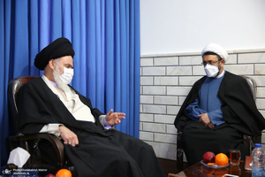 دیدار سرپرست موسسه تنظیم و نشر آثار امام خمینی(ره) با آیت الله حسینی بوشهری