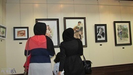 تصاویر | برپایی نمایشگاه گروهی نقاشی «مه‌فام» در لاهیجان