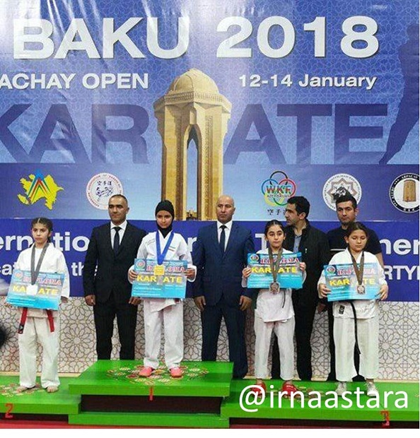 دانش آموز تالشی مدال طلای مسابقات آسیایی کاراته باکو را بر گردن آویخت