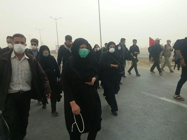 زائران هنگام گرد و غبار در صورت احساس کسالت از ادامه مسیر خودداری کنند
