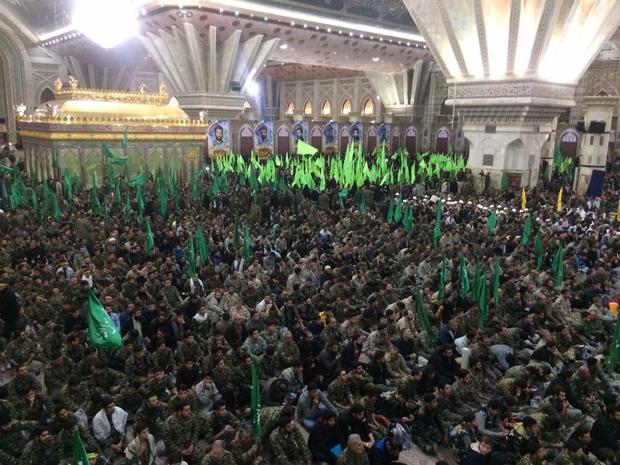 تجمع بزرگ بسیجیان استان تهران در حرم مطهر امام خمینی(ره) برگزار شد